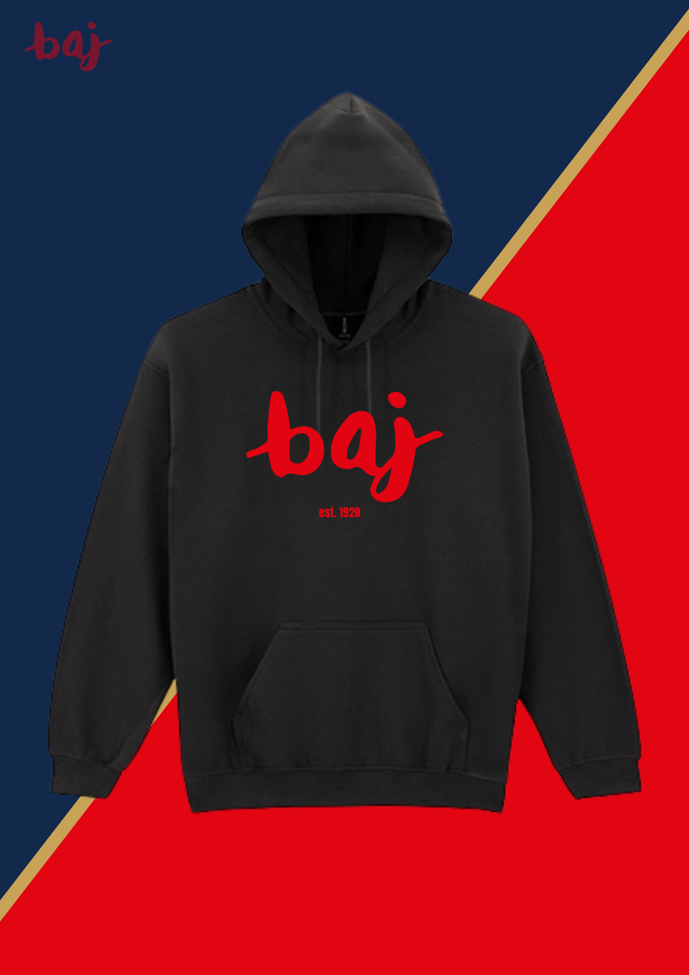Baj-Basic- Hoodie-großes Logo